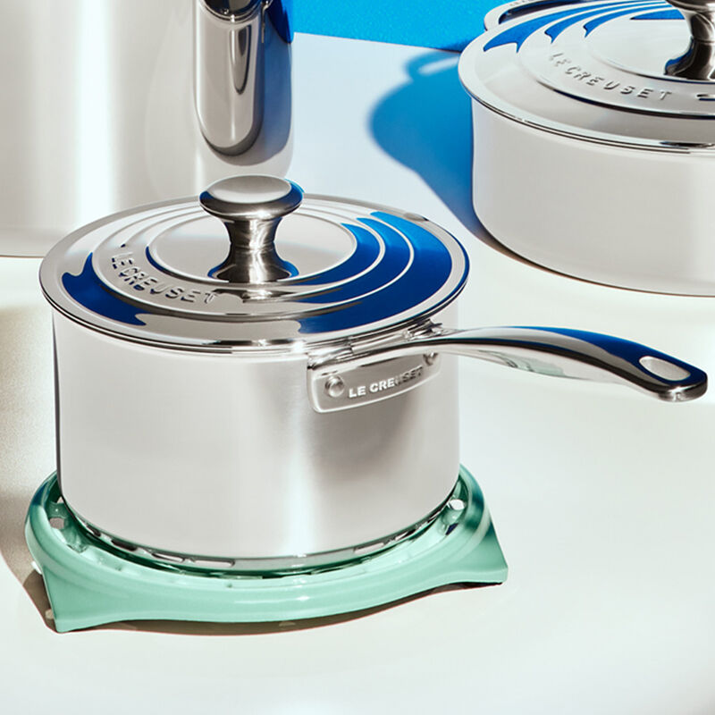 Stainless Steel Saucepan Set of 3 Le Creuset